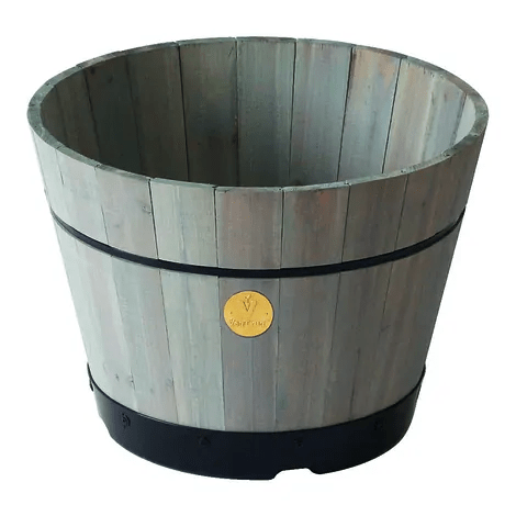 Build a Barrel Kit for garden or patio with durable plastic base for aeration and drainage to support plant growth.